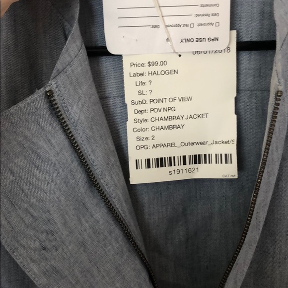 Halogen light weight chambray jacket - Picture 6 of 6